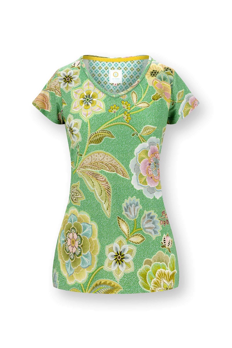 Pip Studio Toy Top Kurze Ärmeln Matata Grün L - Offizieller Webshop