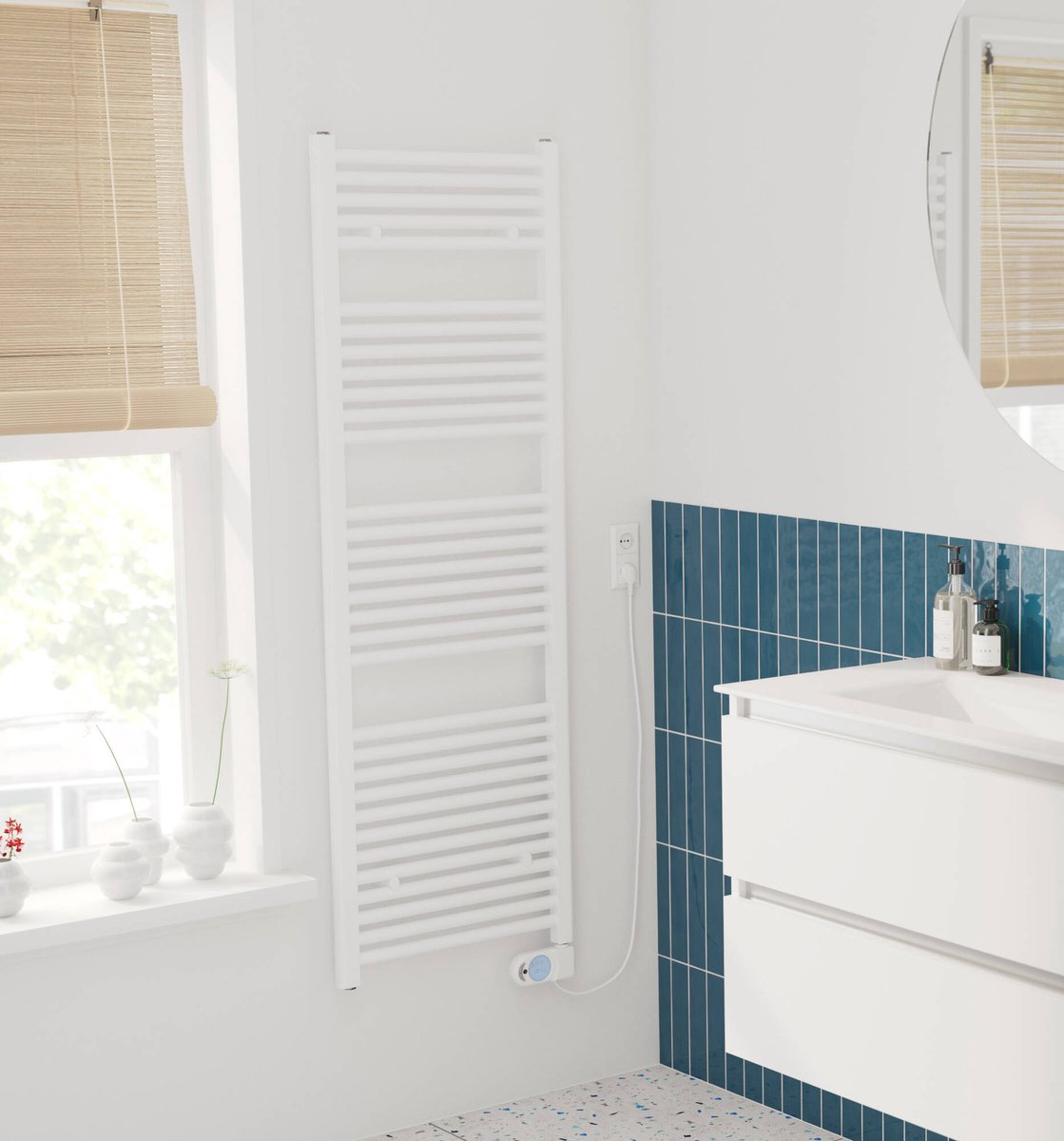Saqu Fonti Elektroheizkörper 50x150,6cm Weiß