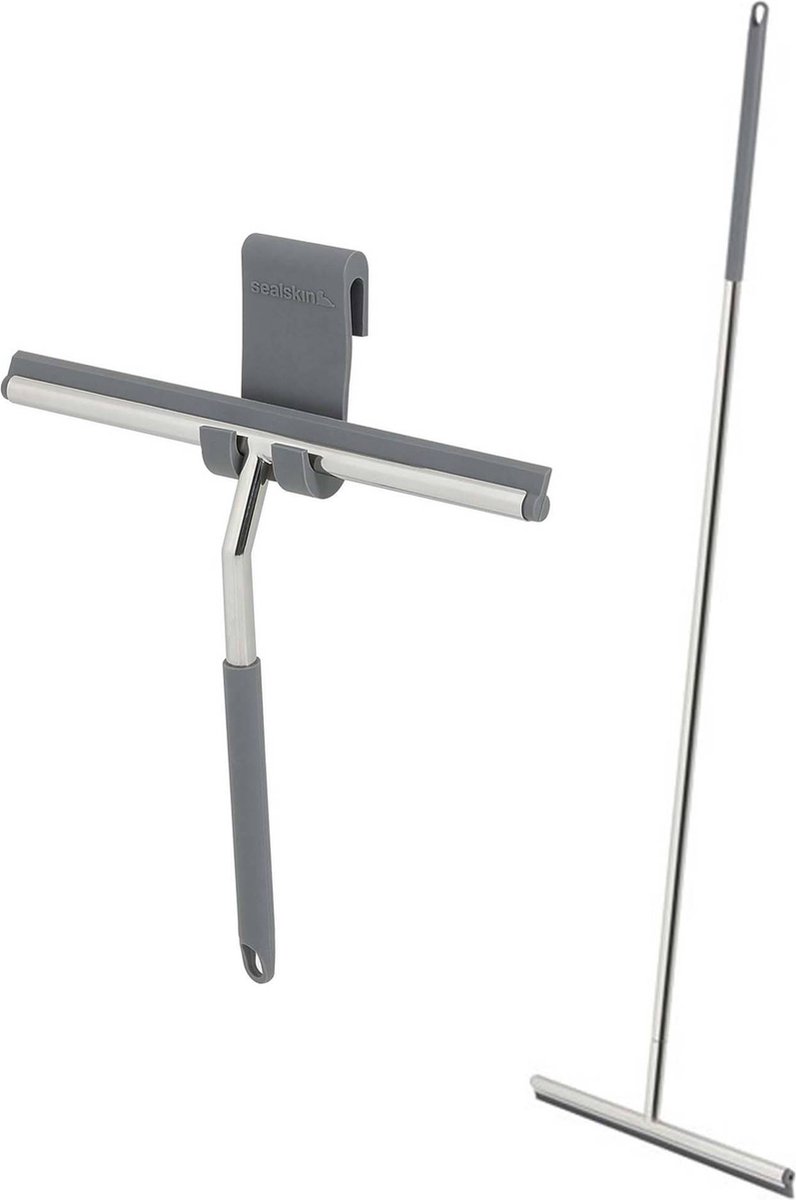 Sealskin Urban Glas- und Bodenwischerset Edelstahl/Grau