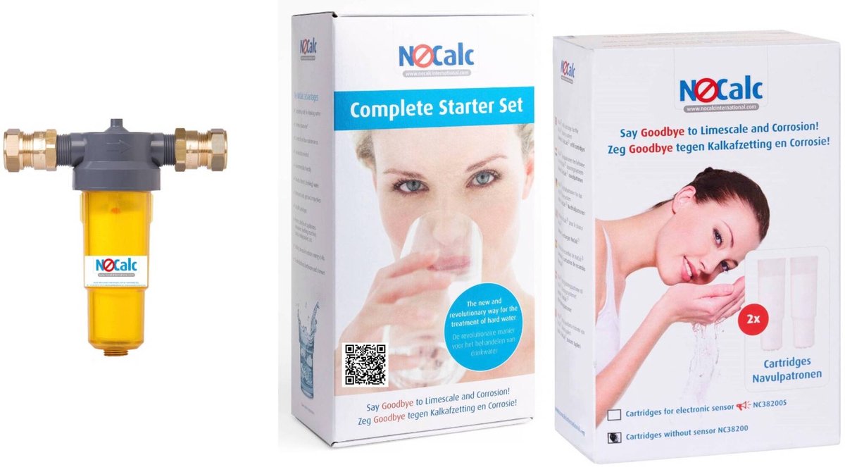 NoCalc CombiCompact Wasseraufbereitungssystem Starterset und Nachfüllpackung