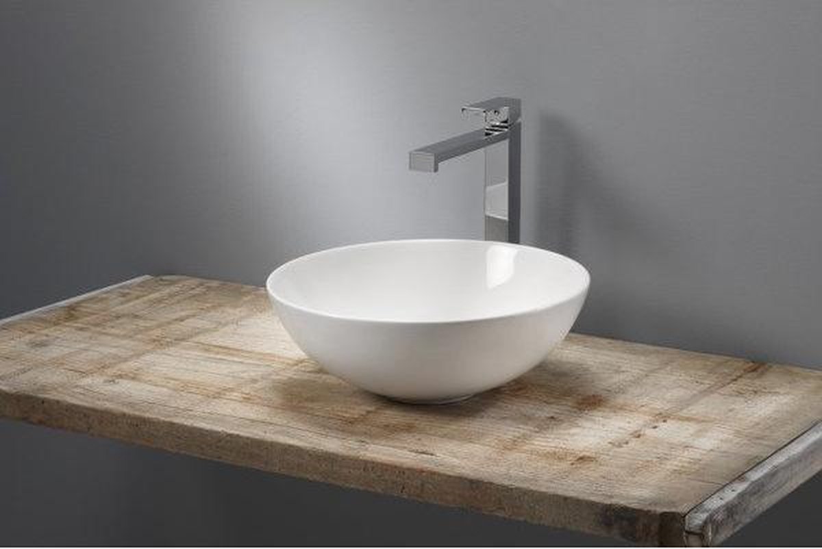 Beaux Vannes Aufsatzwaschbecken konisch 40x40x14,5 cm mit Überlauf