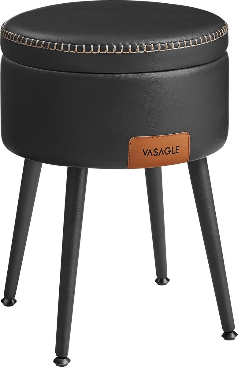 EKHO Kollektion - Sitzhocker mit Stauraum modern, Tintenschwarz