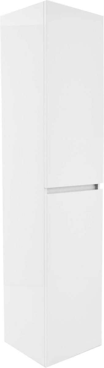 Saqu Hochschrank 2 Türen 160x35 cm Weiß