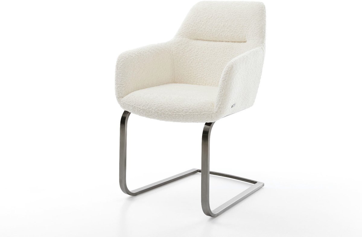 Freischwinger Pejo-Flex Bouclé Weiß Freischwinger flach Graphit Taschenfederkern