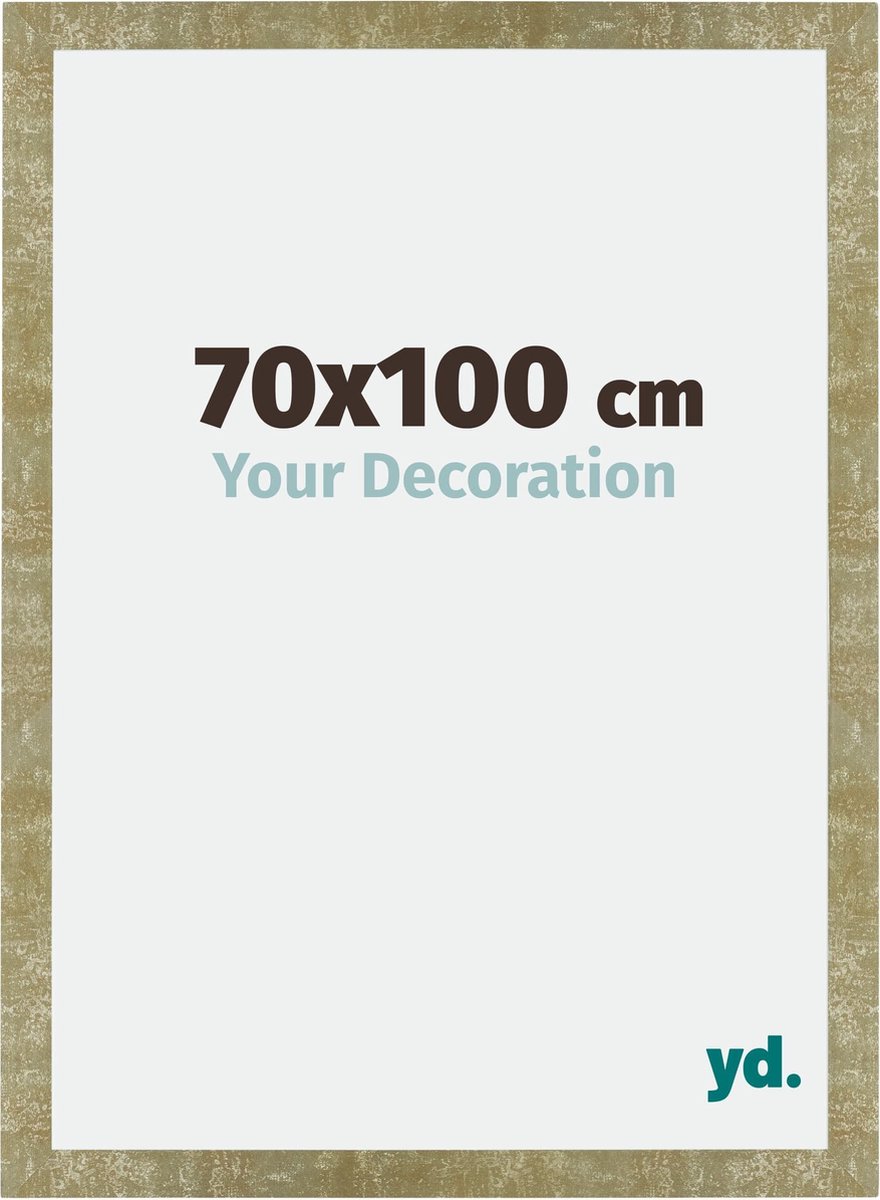 Bilderrahmen 70x100 cm - Gold Antik - MDF - Mura