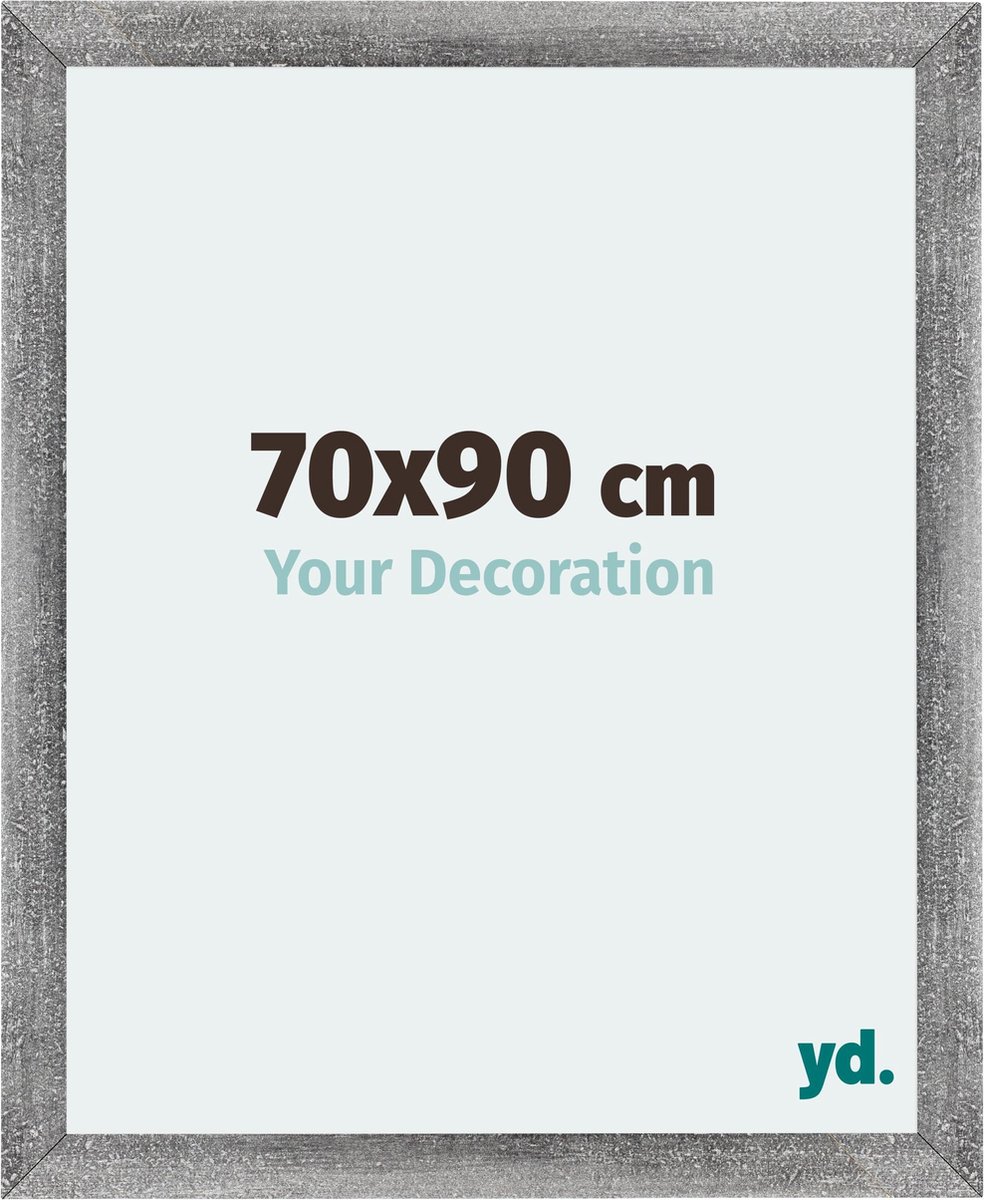 Bilderrahmen 70x90 cm - Grau Gewischt - MDF - Mura