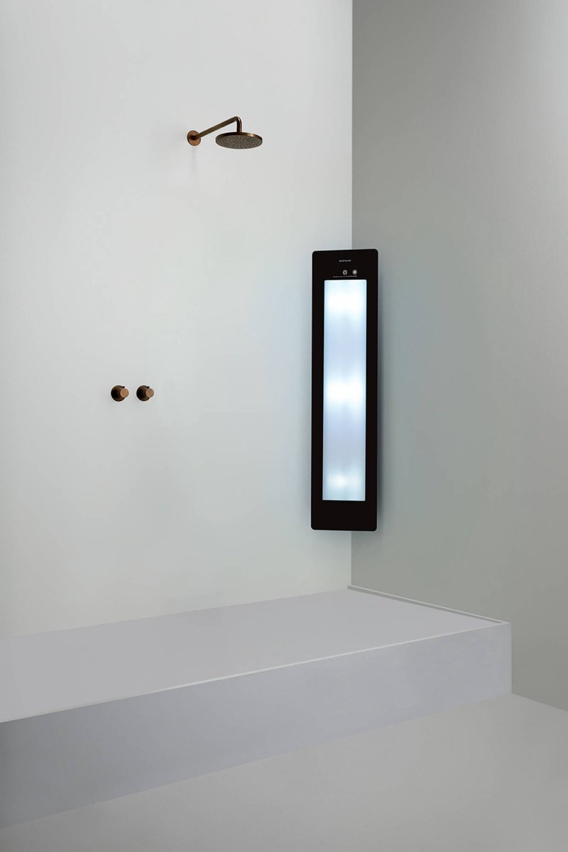 Sunshower Round Line Plus M Aufputz Eckmontage Infrarot und UV-Licht Black