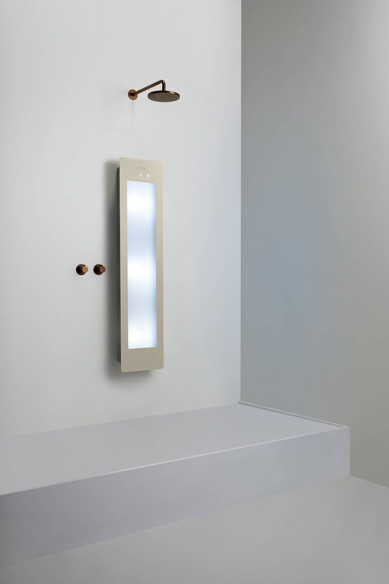 Sunshower Round Line Plus M Aufputz Infrarot und UV-Licht Sand White