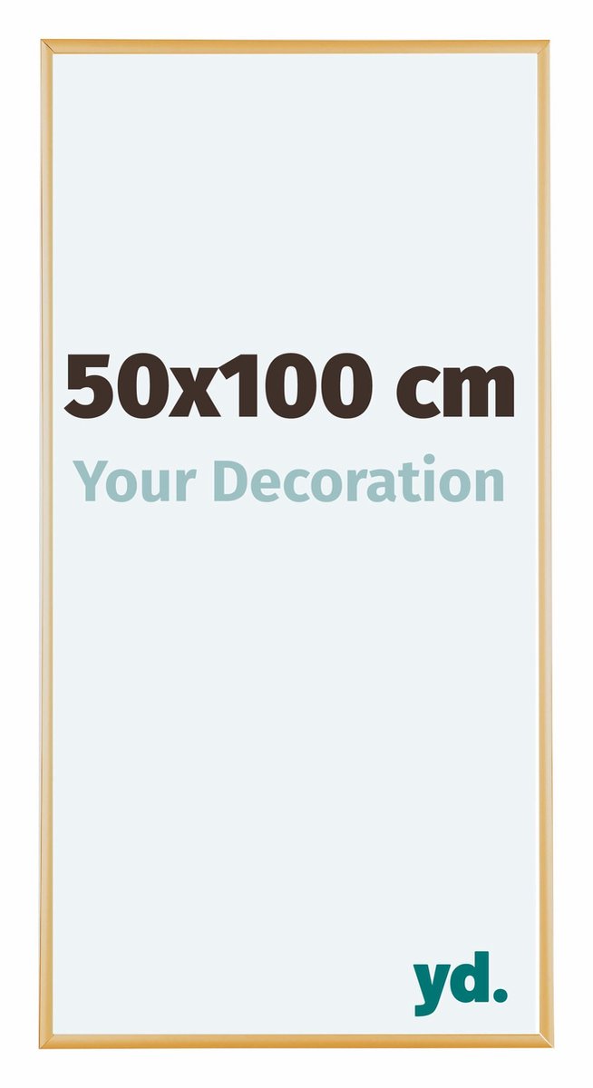 Bilderrahmen 50x100 cm - Gold Vintage - Aluminium - Kent