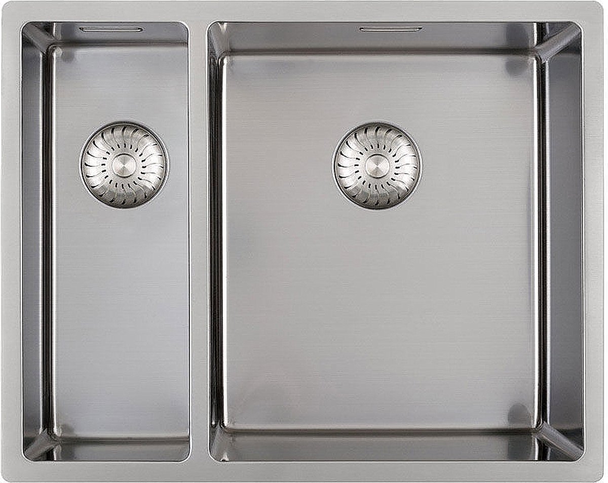 Caressi Spülbecken große Schüssel rechts 55x44x21 8 cm Edelstahl