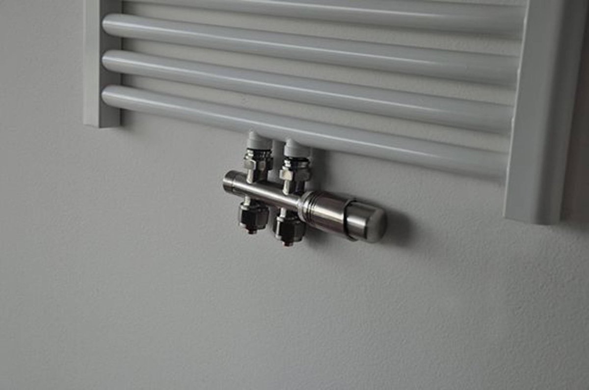 Saqu Thermostat-Unterbau-Set Recht Links/Rechts Edelstahl-Optik