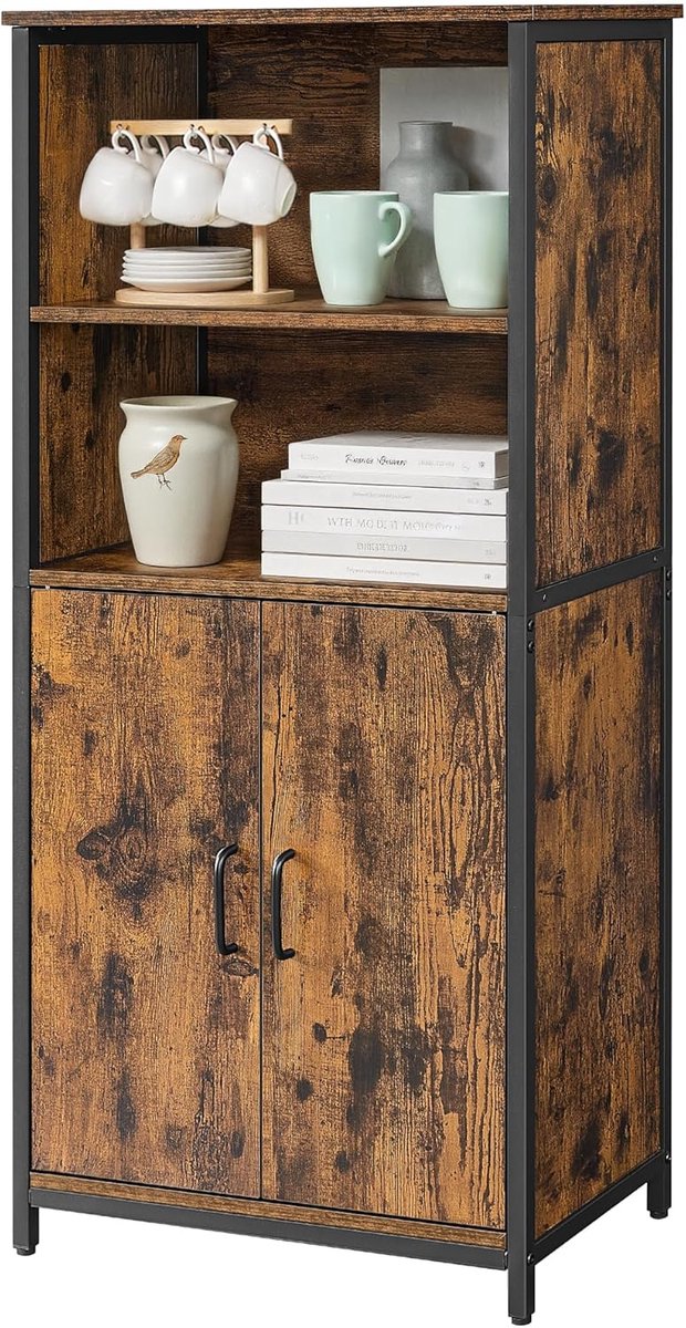 Küchenschrank mit 2 offenen Fächern und einem Schrank