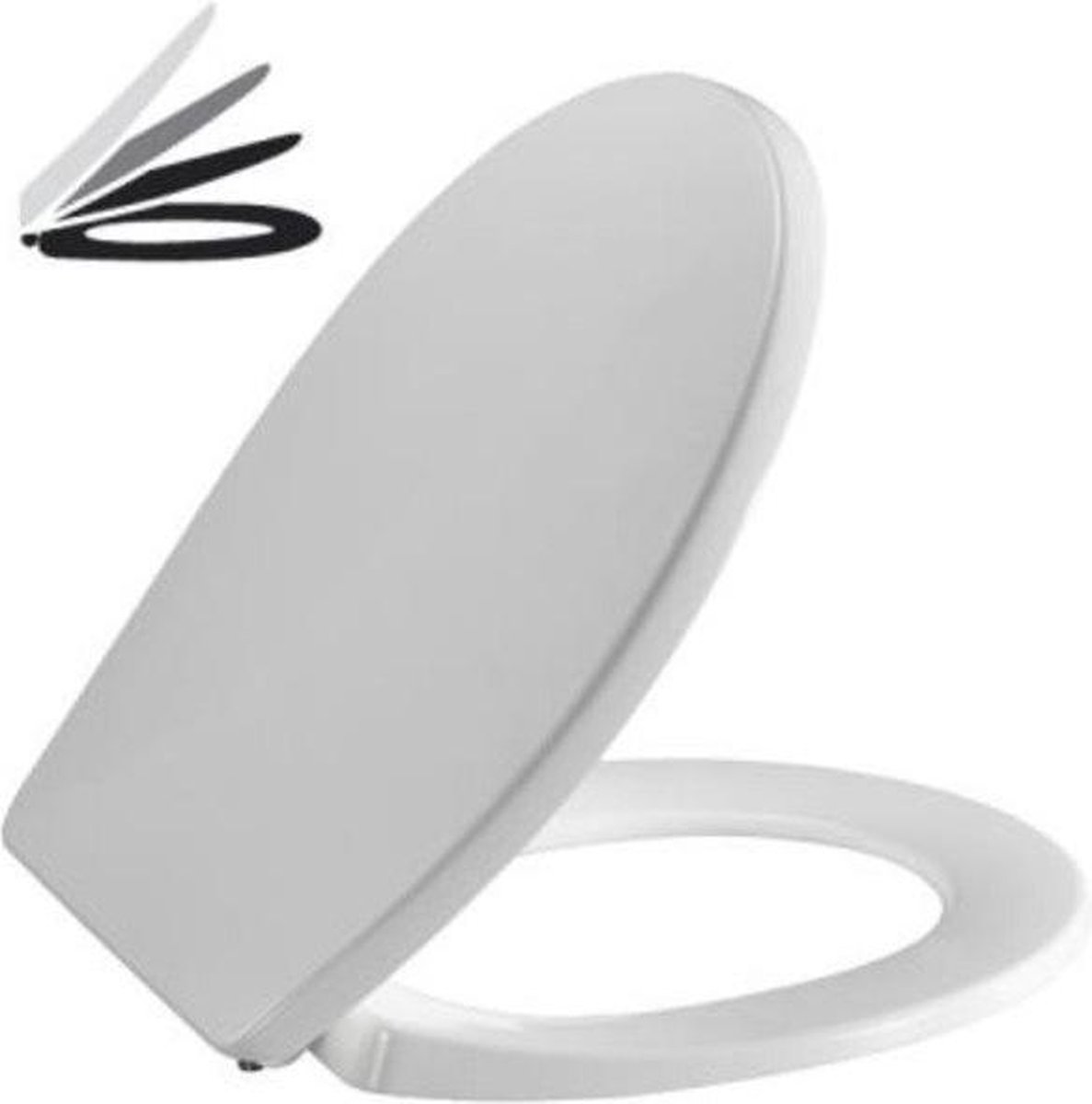 Pressalit T Soft Toilettensitz mit Softclose-Deckel und d02 Weiß