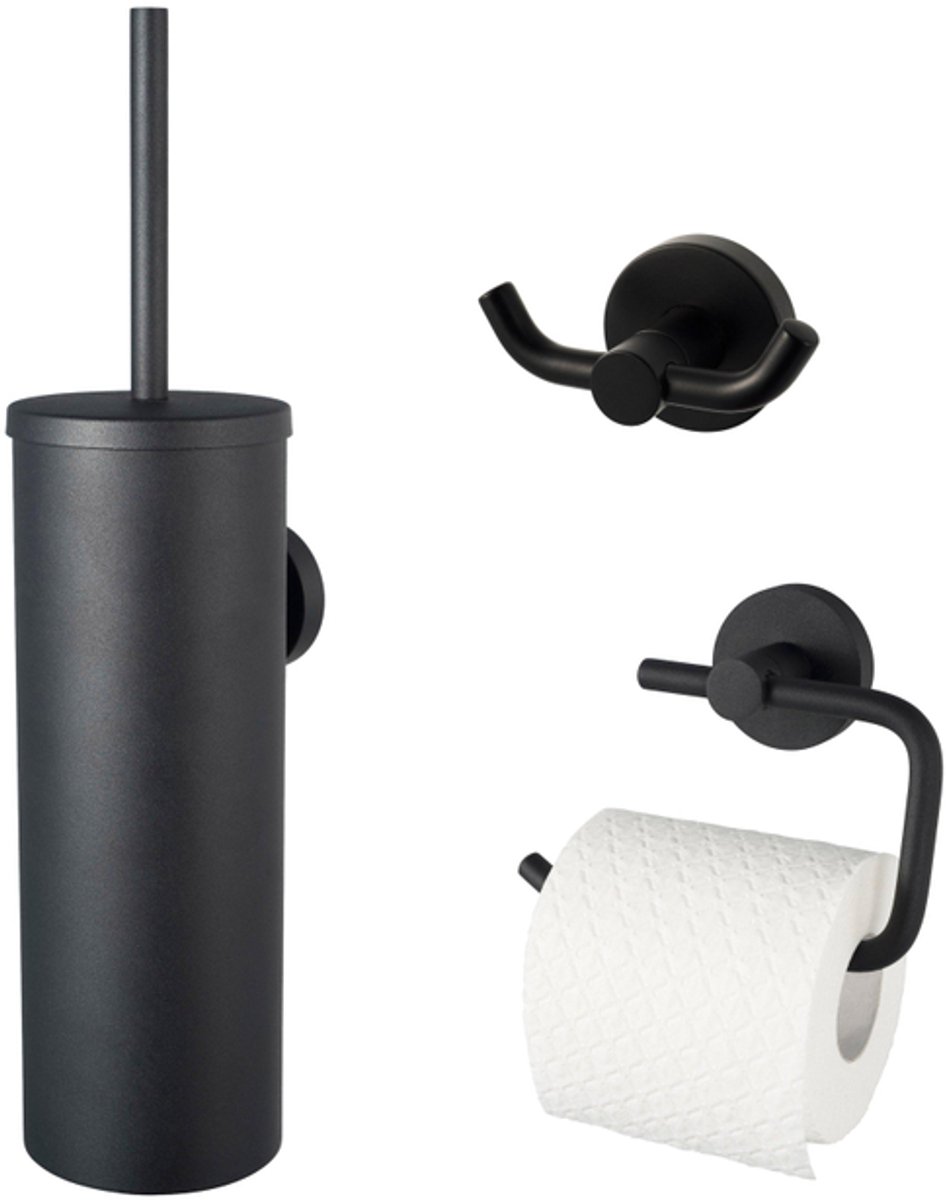 Haceka Kosmos Toilettenset 24x38x10 cm Schwarz