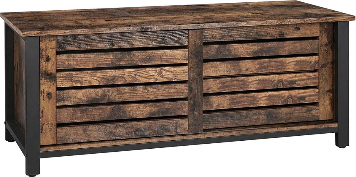Industriestil TV-Schrank mit Lamellentüren