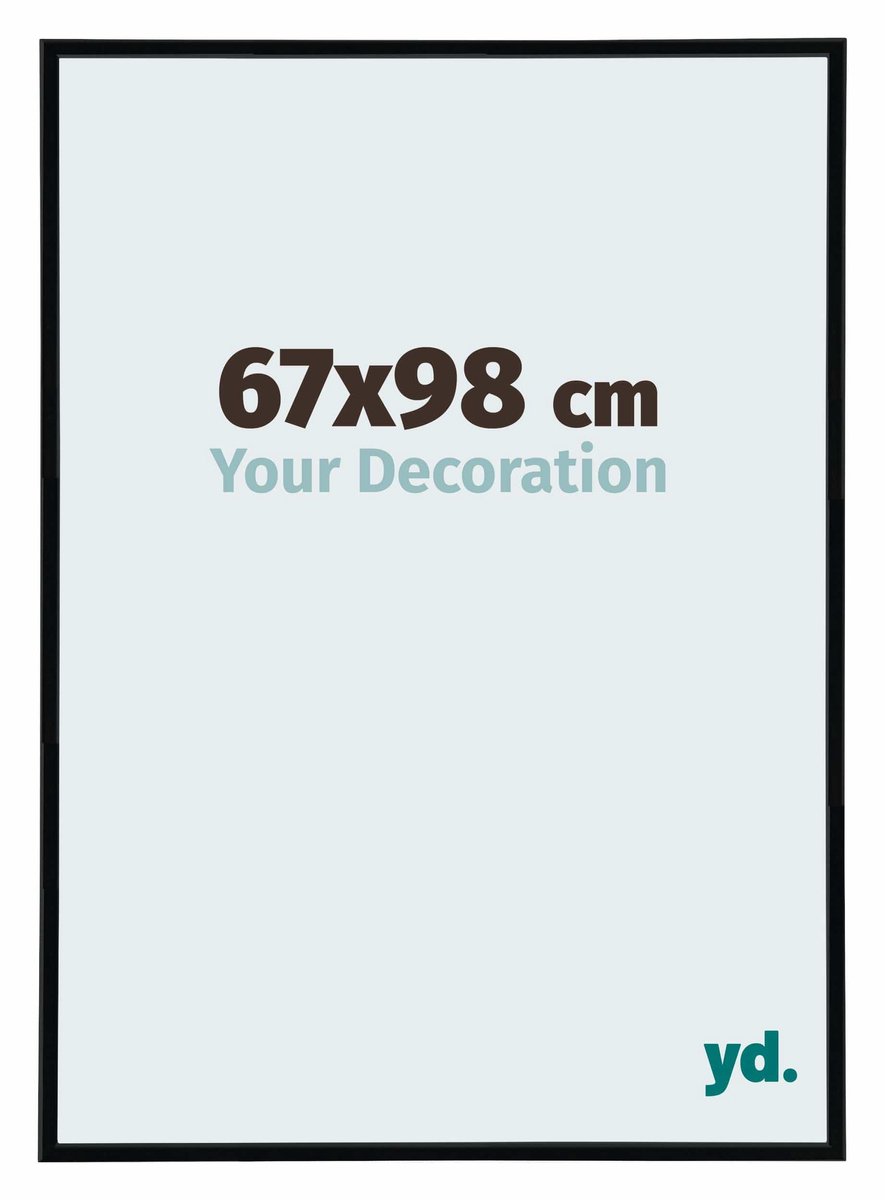 Puzzlerahmen 67x98 cm - Schwarz Hochglanz - Kunststoff - Annecy
