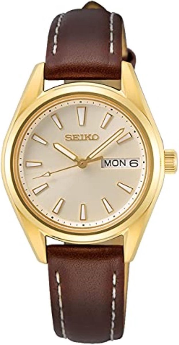 Leder Damenuhr von Seiko