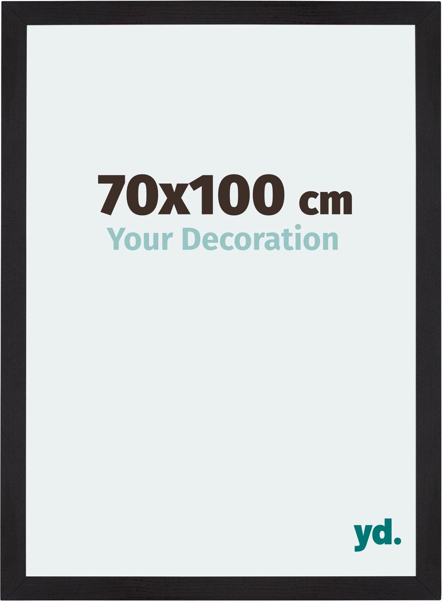 Puzzlerahmen 70x100 cm - Schwarz Gemasert - MDF - Mura