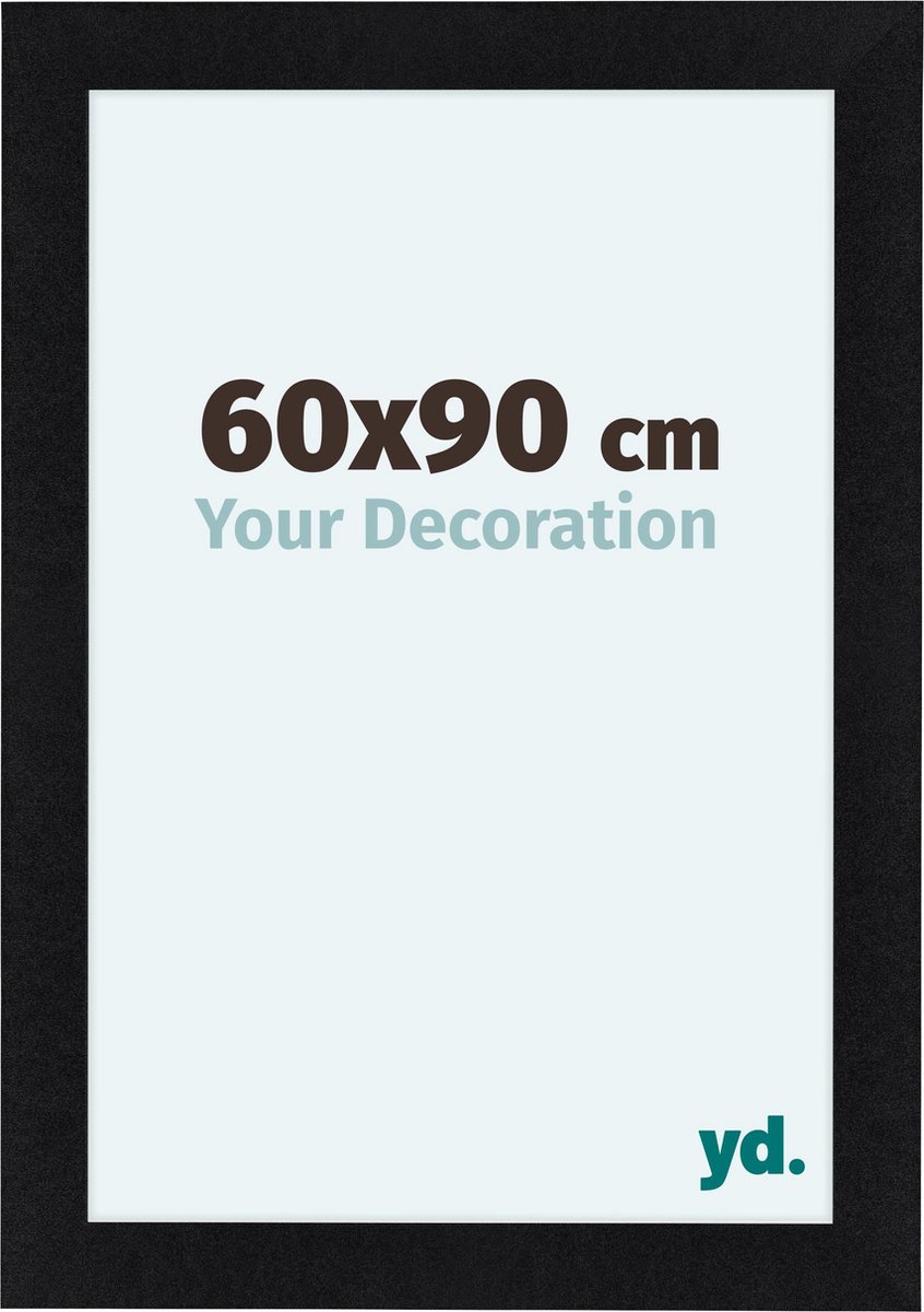 Bilderrahmen 60x90 cm - Schwarz Matt - MDF - Como
