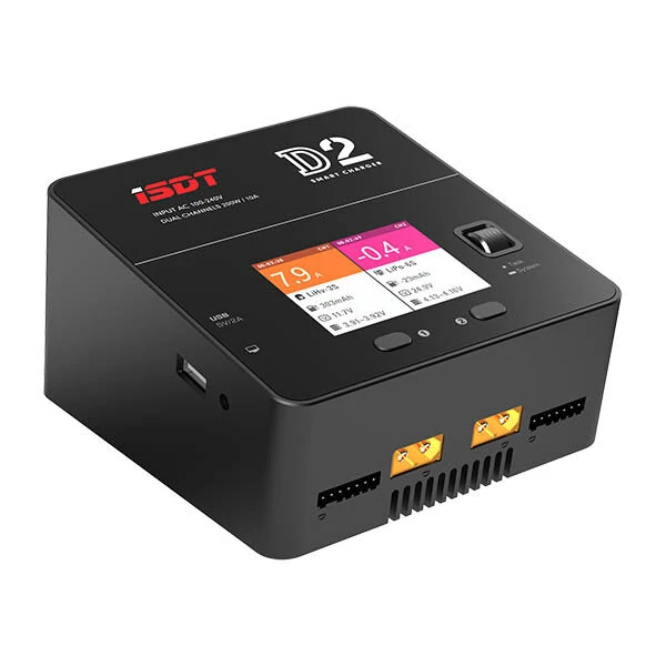 ISDT D2 mark2 Upgrade-Version 200W 24A AC Zwei-Kanal-Ausgang smartes Akku-Balance-Ladegerät Upgrade-Version