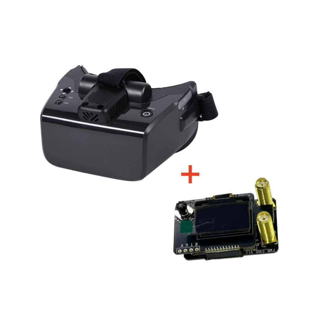 DirectFPV Fuchs Pro FPV-Brille, 4" 1136*640 OLED, 1.3/2.4/4.9/5.8GHz Multi-Band, Dual Diversity Receiver, Eingebauter DV