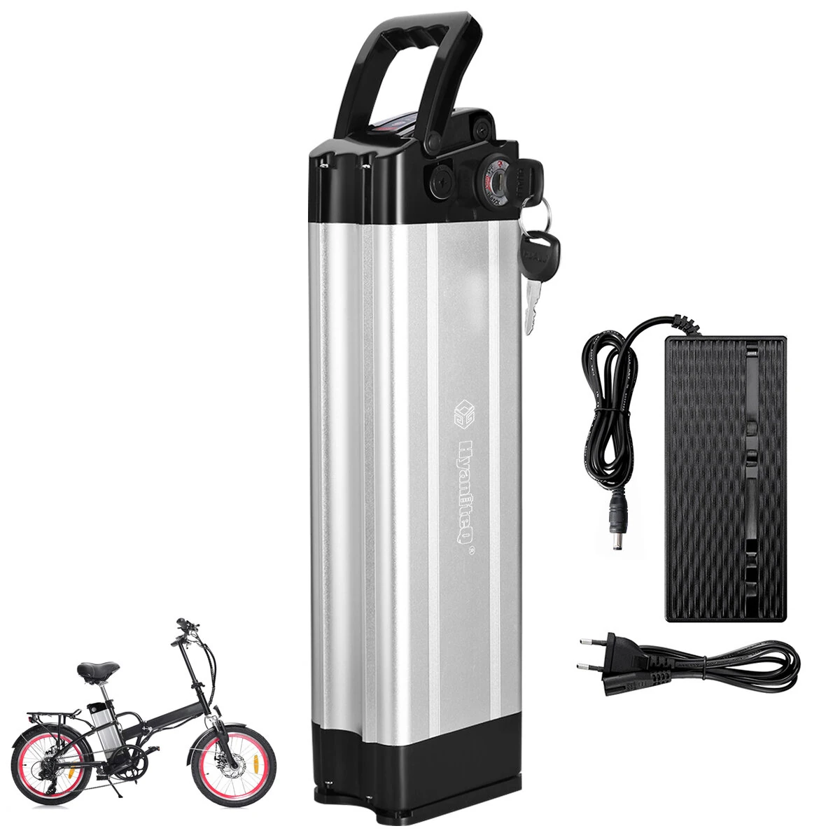 [EU/USA Direkt] HANIWINNER HA030-01 48V 12,5Ah 600Wh Silverfish E-Bike Akku - Angetrieben von Hochwertigen 18650 Lithium