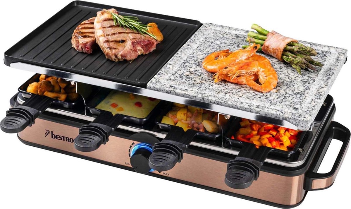 Raclette-Grill Bestron Kupfer für 8 Personen