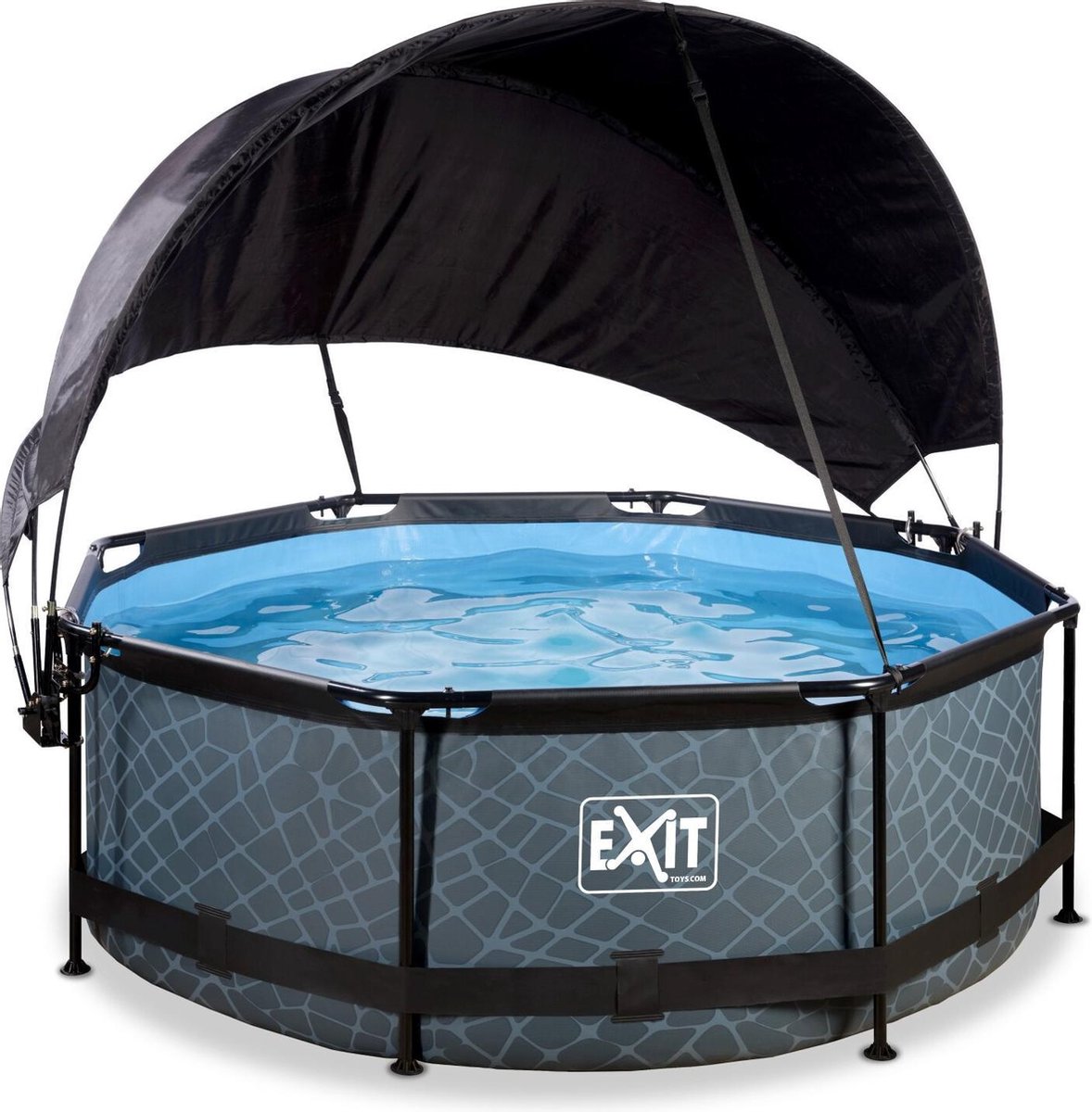 EXIT 244x76 cm - 12V Patronenfilter - Schwimmbad mit Schiebedach