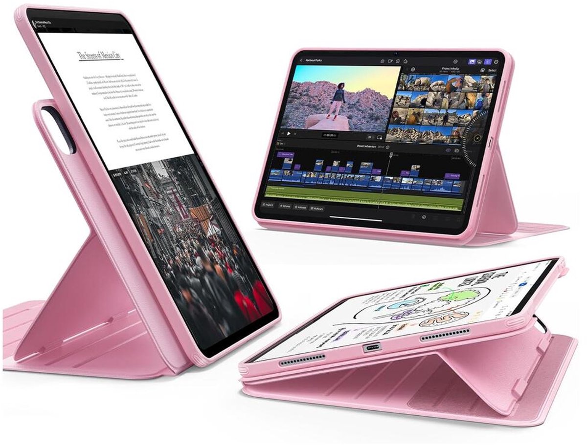 iPad Pro 11″ (2024) Shift Magnetische Hülle mit Stift-Bundle - Pink