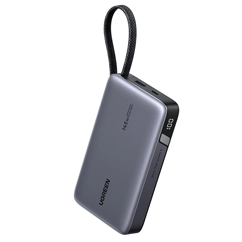 UGreen PB551 145W 72Wh 20000mAh Machtbank mit digitalem Display Wird mit Type-C-Kabel geliefert Externer Akku Stromverso