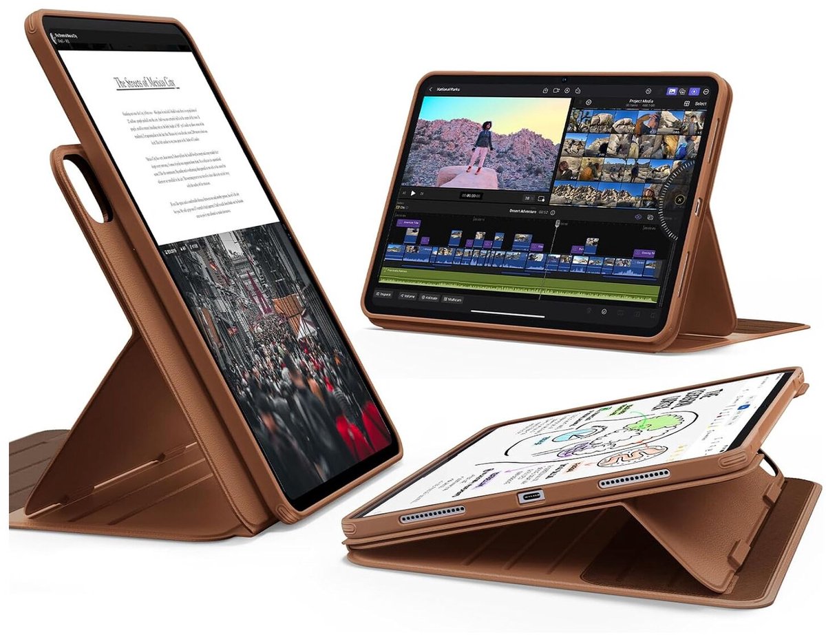 iPad Pro 13" (2024) Shift Magnetische Hülle - Brown