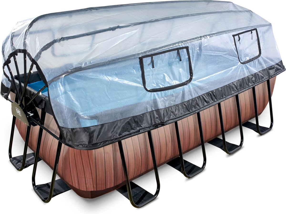 EXIT 400x200 - 12V Sandfilter Wärmepumpe Schwimmbad mit Abdeckung