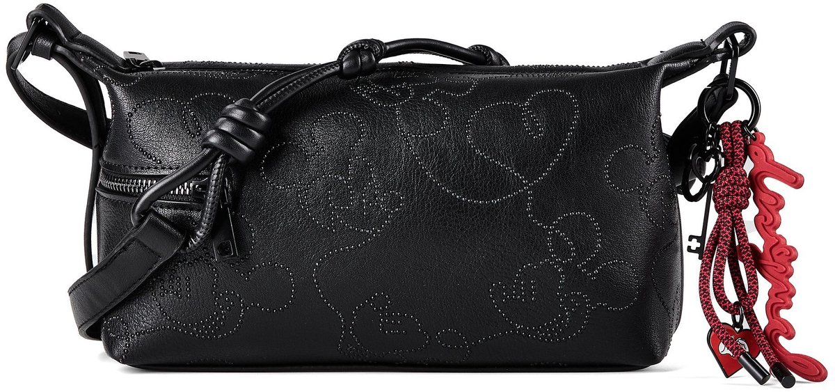 Desigual Damentaschen, Toilettenartikel und Koffer Mittelgroße Tasche mit Mickey-Mouse-Applikationen