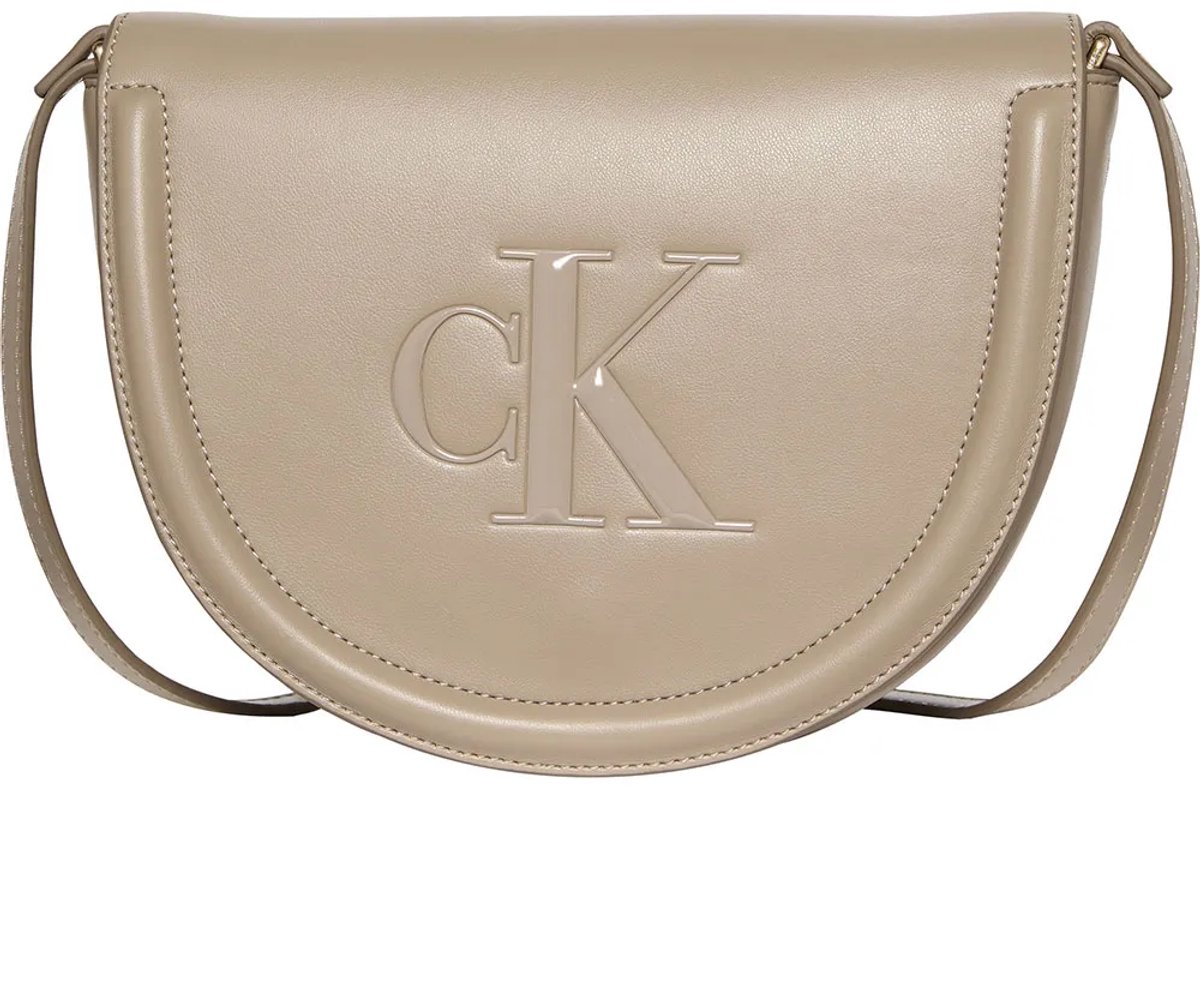 Calvin Klein Jeans Damentaschen, Toilettenartikel und Koffer Satteltasche mit eingraviertem Monogramm