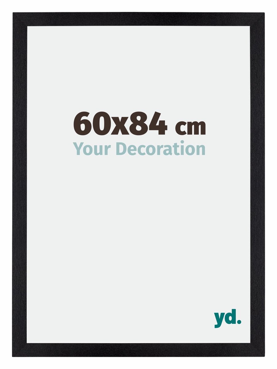 Bilderrahmen 60x84 cm - Schwarz Matt - MDF - Mura