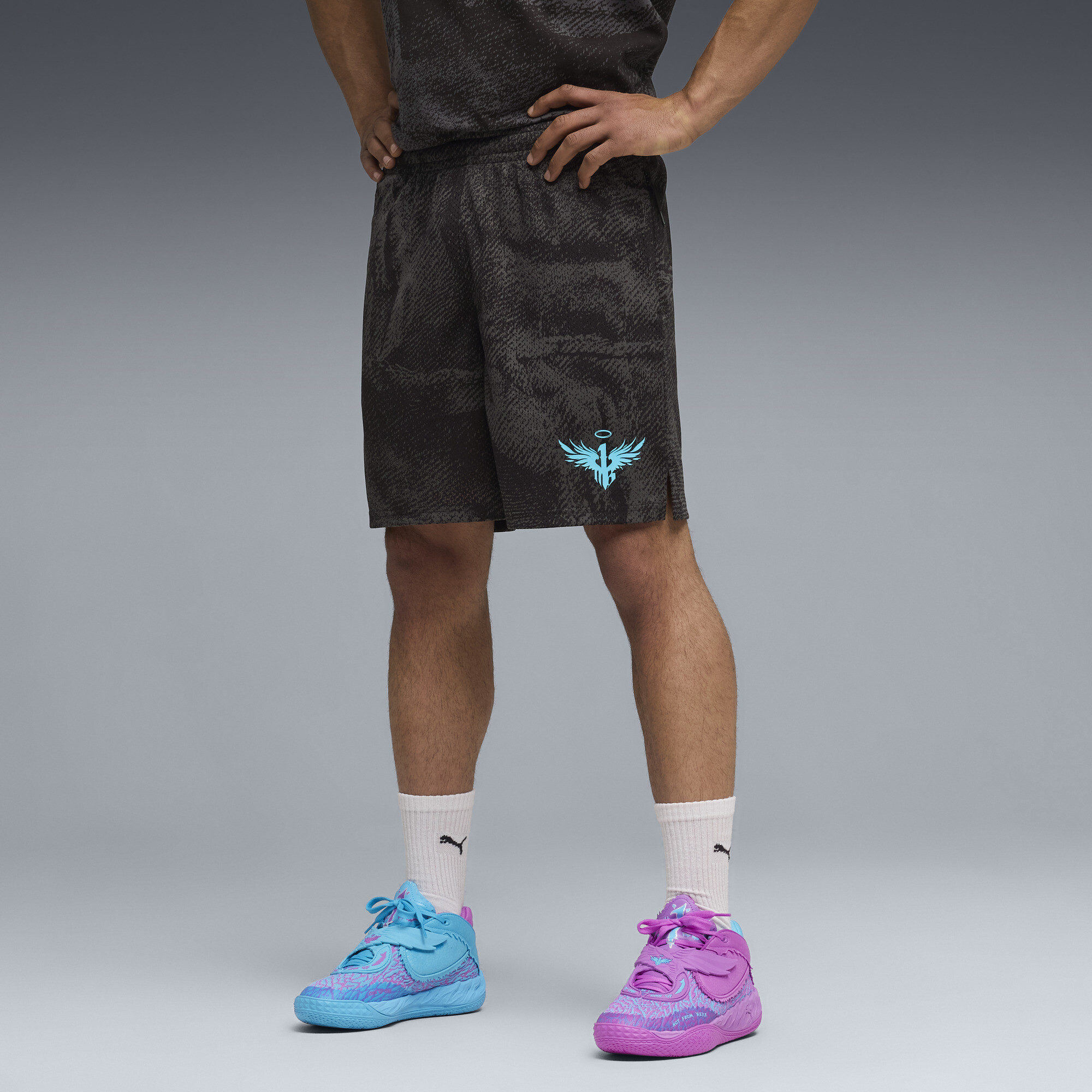 PUMA Melo x Hive Gestrickte Shorts Herren, Kleidung, Schwarz, XXL