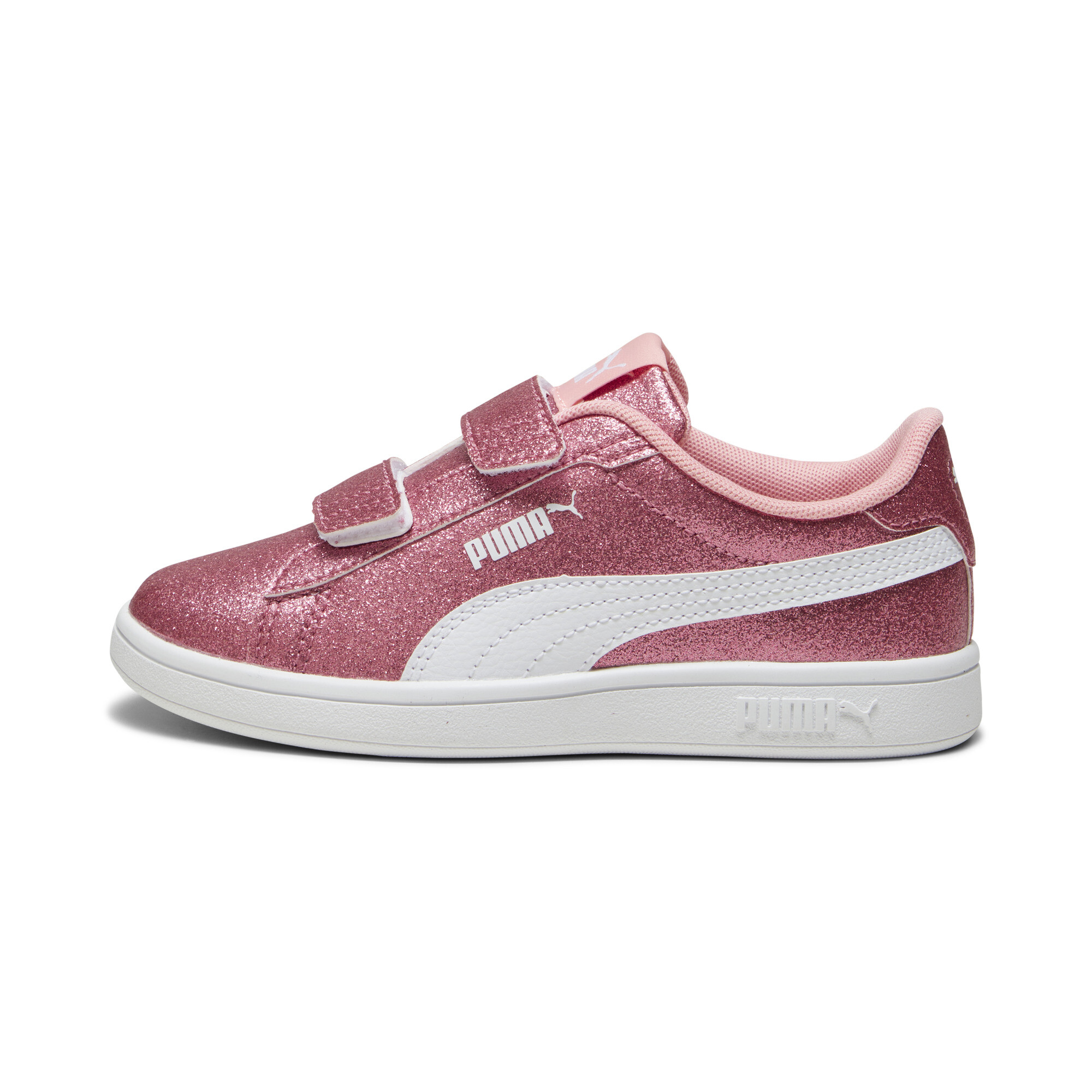 PUMA Smash 3.0 Glitz Glam Sneakers Kinder, Schuhe, Rosa, 34.5