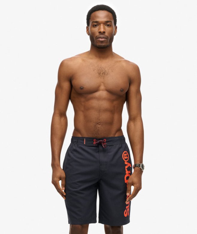 Superdry Herren Klassische Boardshorts Marineblau - Größe: XL