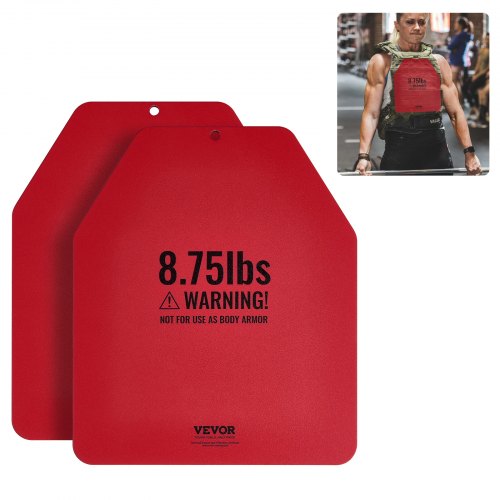VEVOR viktvästplattor, 8,75 lb par, viktplattor i premiumstål, konturerad ergonomisk passform – WOD:er, extra vikt för viktvästar, för styrketräning, löpning, fitness, tunga träningspass