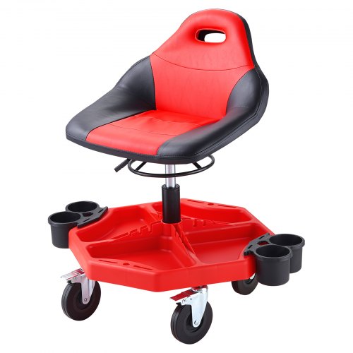 VEVOR Rolling Garage Pall 300LBS Justerbar Mekaniker Verkstadssäte med hjul