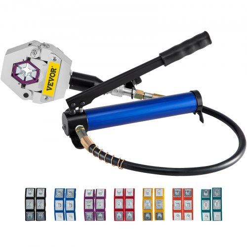 VEVOR Separabel hydraulisk slangpressare, luftkonditioneringspressare med manuell pump, 7-formad luftkonditioneringspressare för reparation av luftkonditionerings-/bilrör