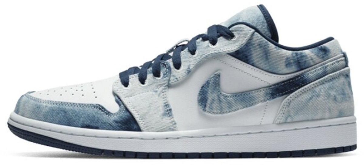 Air Jordan 1 Low SE Washed Denim Herren Sneaker Blau Washed-Blue Weiß CZ8455-100 40