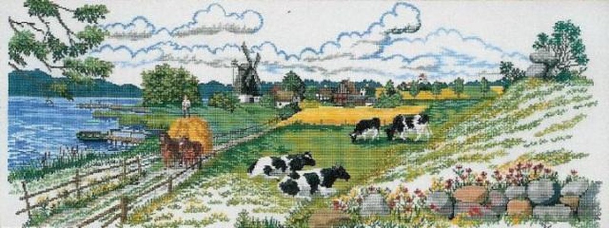 Bild Landschaft Leinen