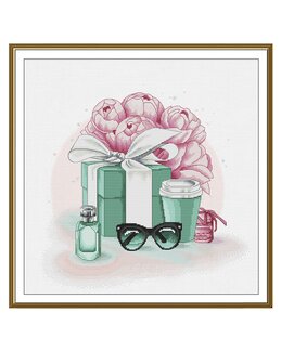 Stickpackung Bild Geschenk von Tiffany