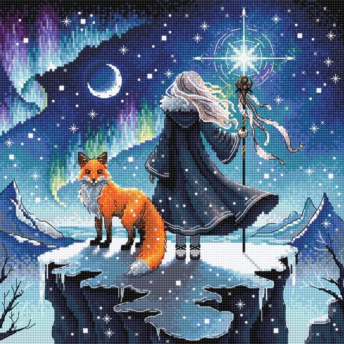 Stickpackung Bild Aurora – die Trollfrau und ihr Fuchs