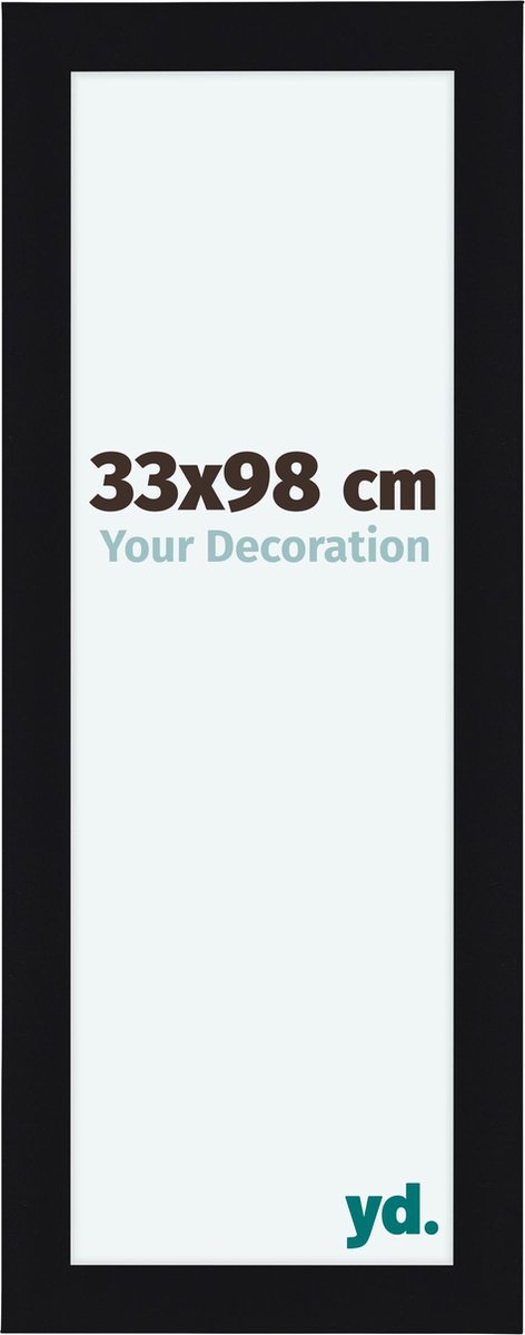 Bilderrahmen 33x98 cm - Schwarz Hochglanz - MDF - Como
