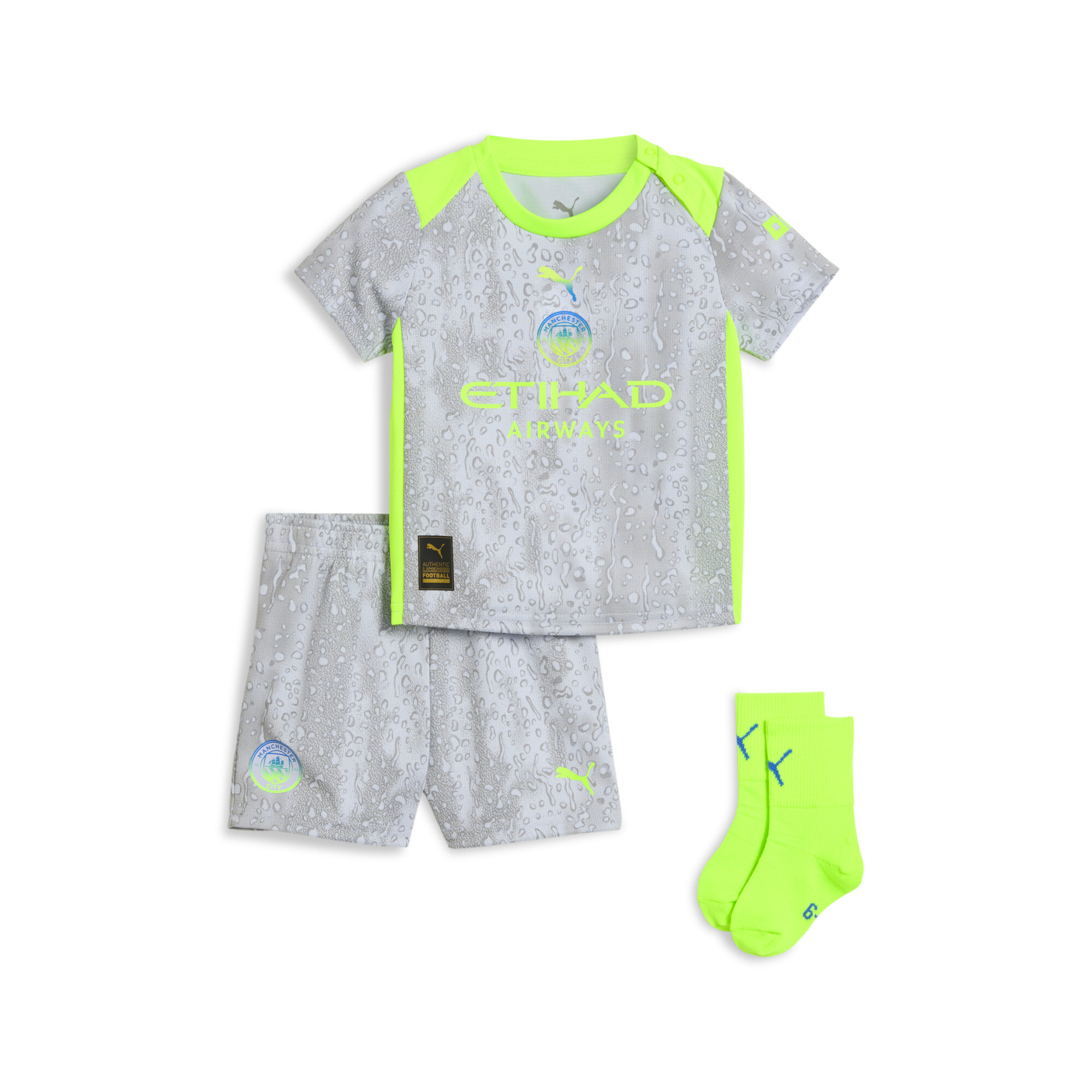 PUMA Manchester City 25/26 Ausweichtrikot Baby-Kit Baby, Kleidung, Blau, 4-6M