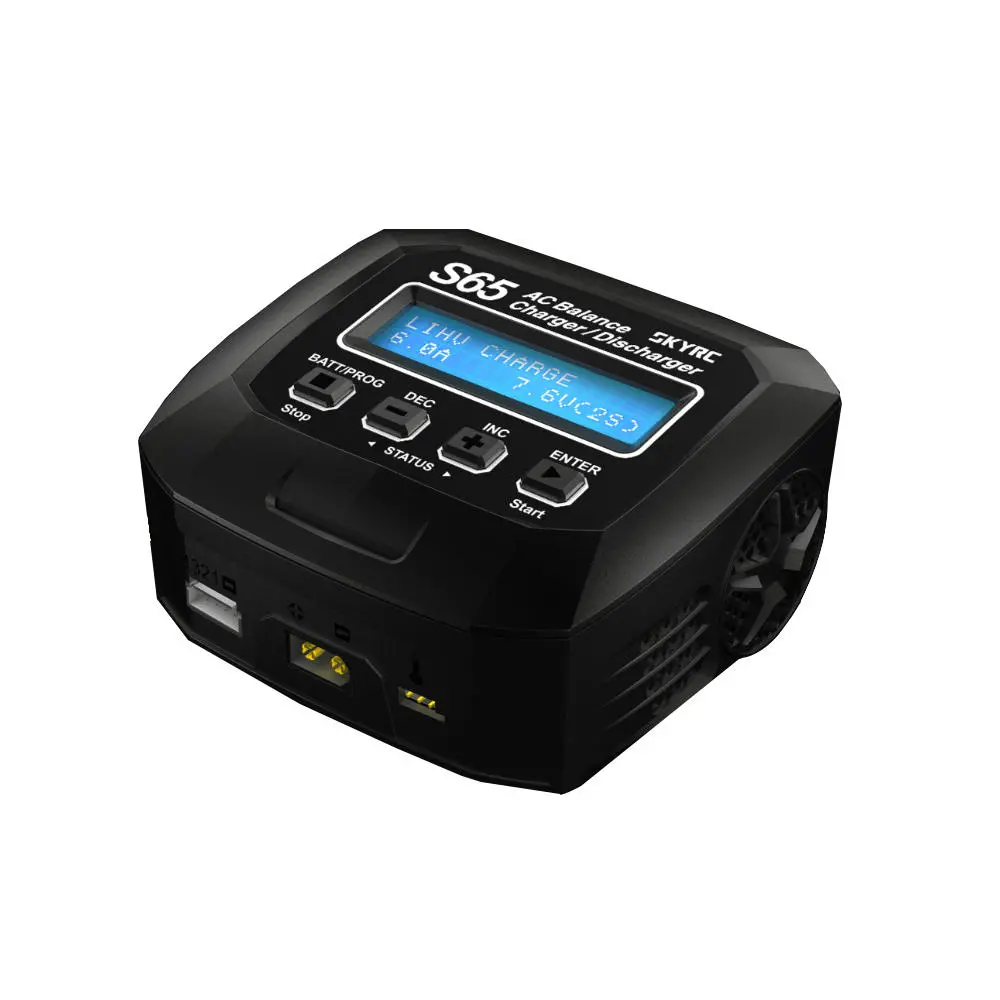 SKYRC S65 65W 6A AC Balancer Ladegerät Entlader für 2-4S Lipo Akku