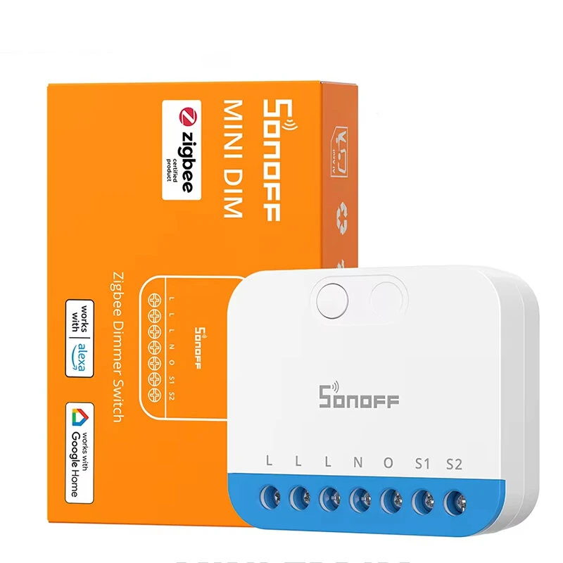 SONOFF MINI-ZBDIM MINI Extremes Zigbee-Dimmerschalter Breitere Lampenkompatibilität Echtzeit-Leistungsüberwachung Sanfte