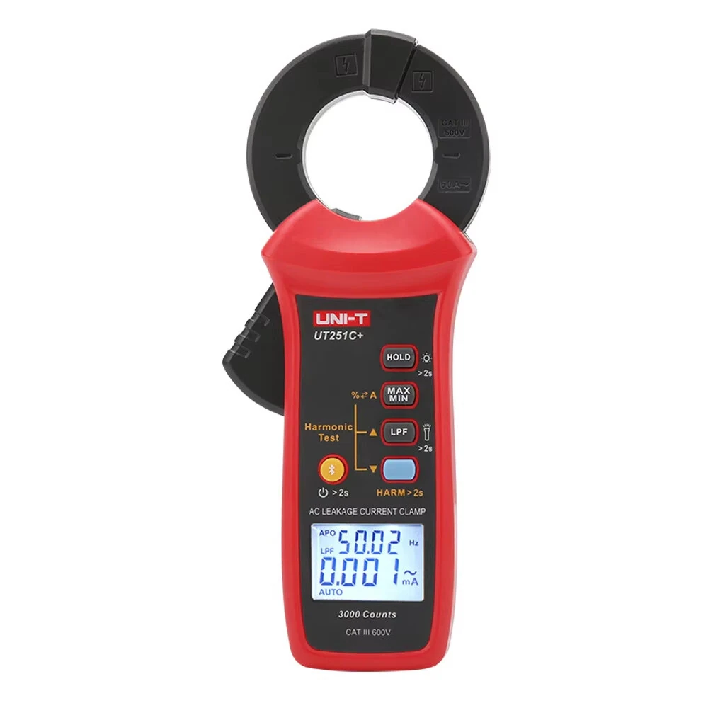 UNI-T UT251C+ Leckstromzangenmessgerät Wahres RMS Bluetooth AC-Stromprüfer 3000 Zähler Harmonische Messung Tragbar Autom
